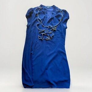 Forever 21 Blue Ruffle Dress Medium